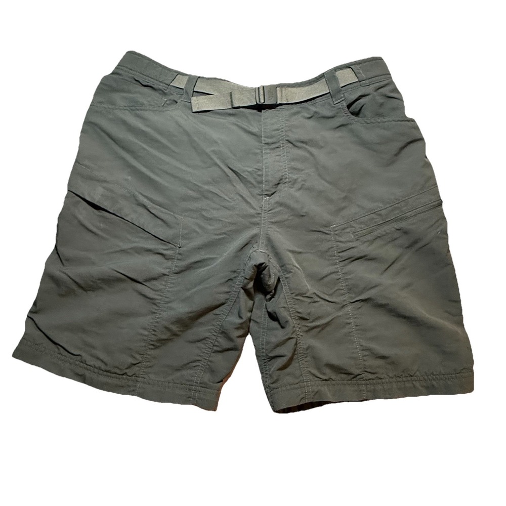 The North Face Convertible Cargo Shorts Mens XL Charcoal Gray Belted Hiking